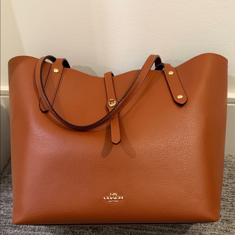 Coach Market Tote - Saddle Color with organizer - Picture 1 of 6